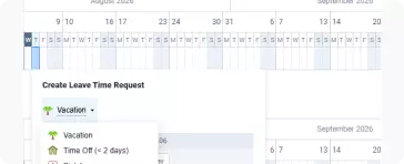 actiPLANS leave management interface