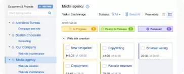 actiTIME task management interface