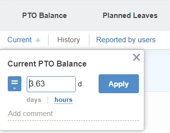 Configuring leave balances, actiTIME