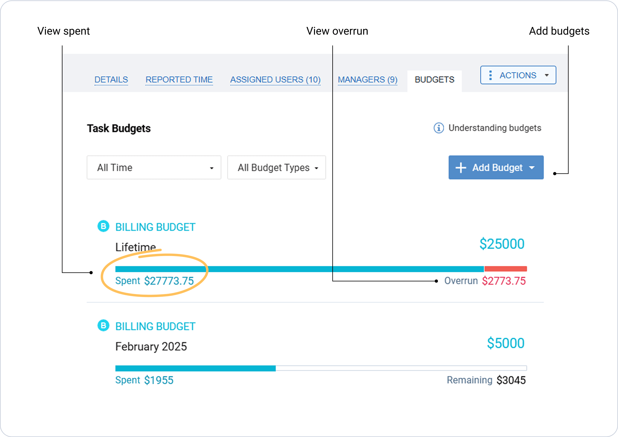 Billing Budgets