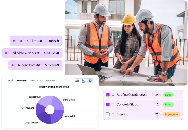 Time tracking software for construction companies