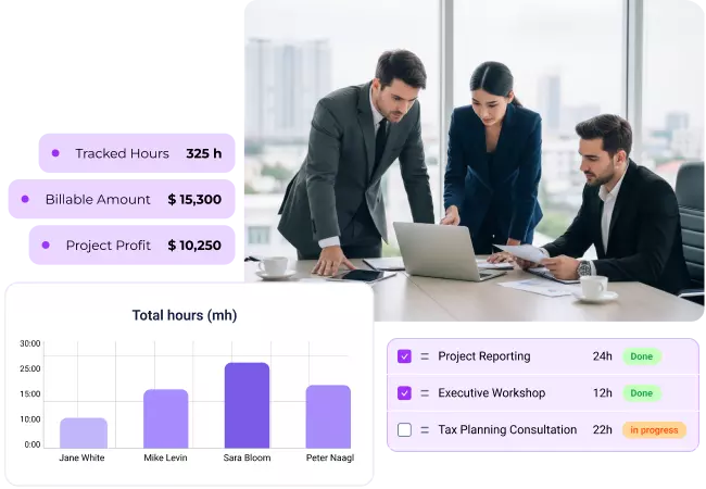 Time tracking and billing software for consulting firms