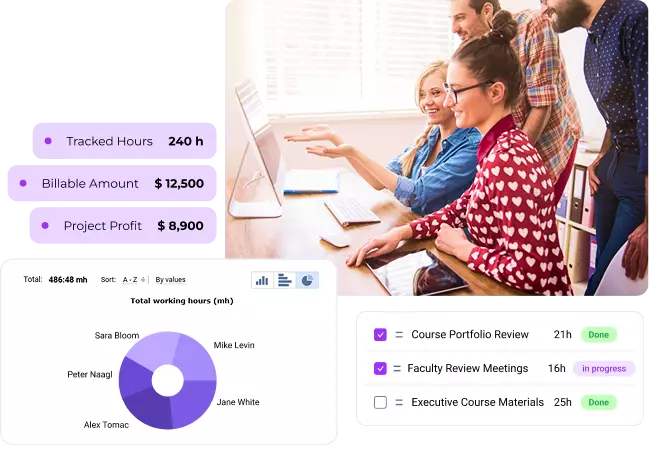 Time tracking and online timesheet software for education