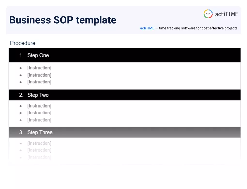 Free Business SOP Template