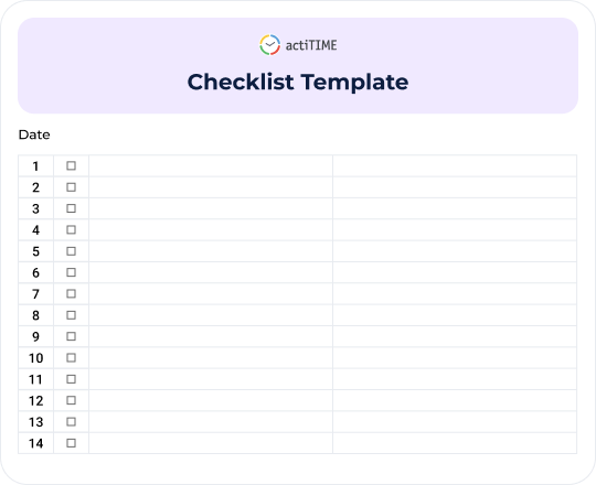 Free Checklist Template