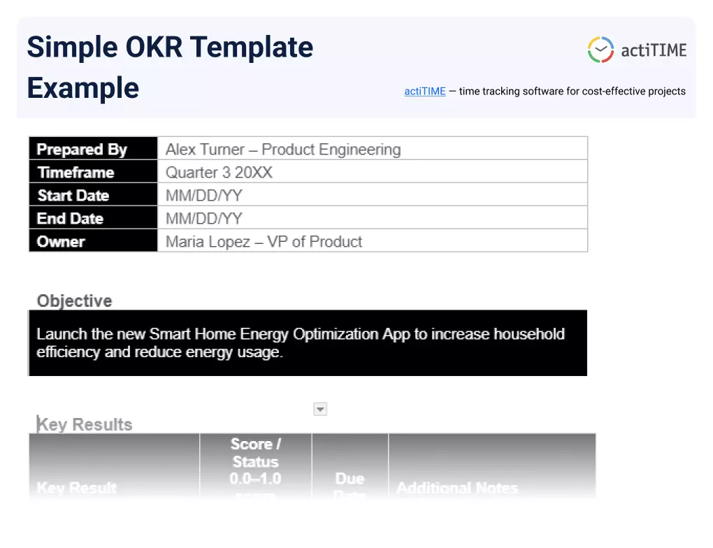 Free OKR Template