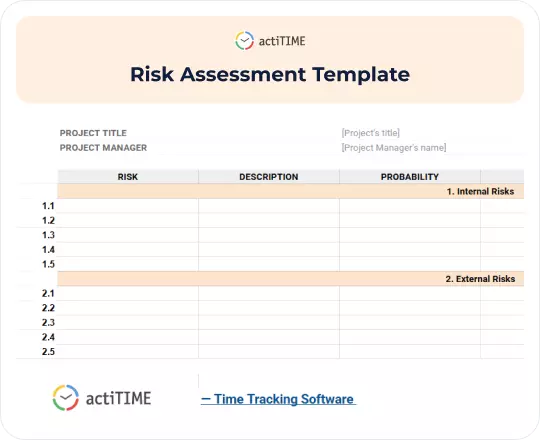 Free Risk Assessment Template template preview