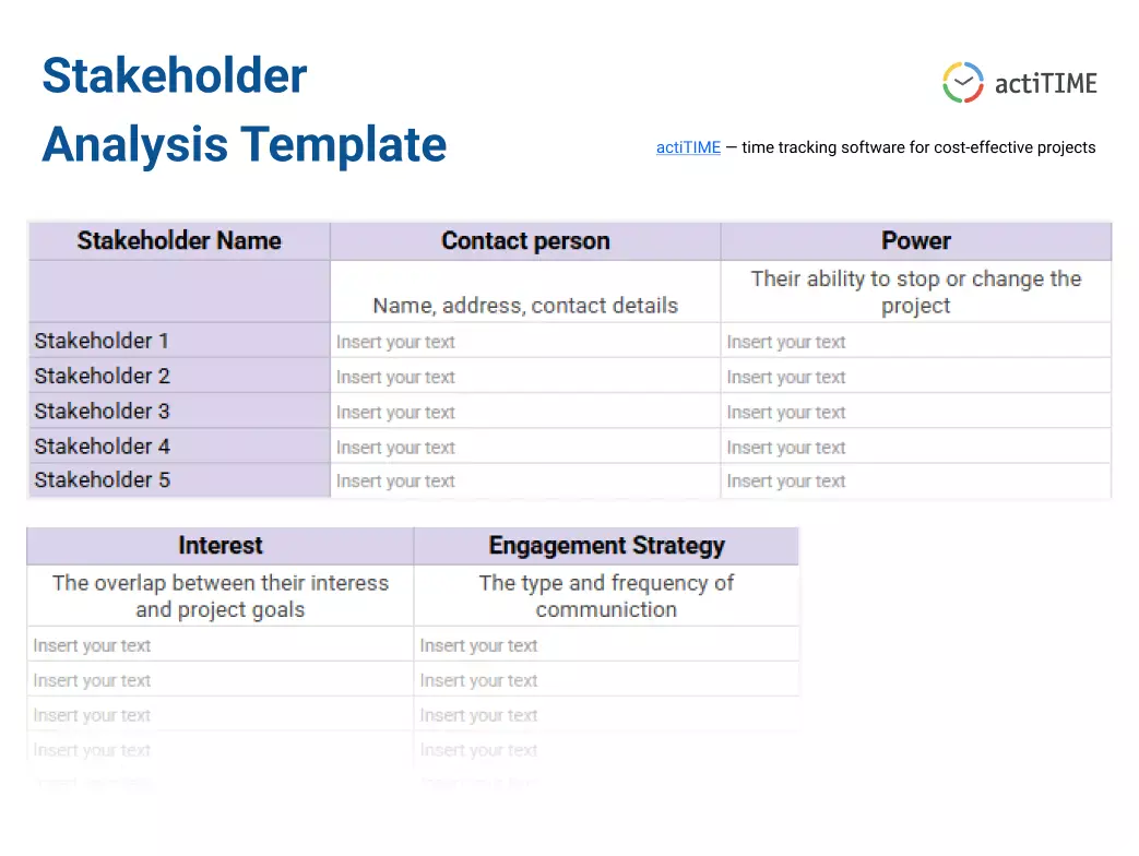 Free Stakeholder Register Template (Excel)