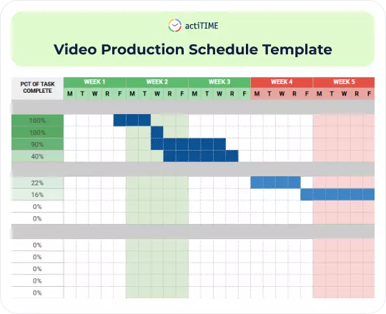 Free Video Production Schedule Template preview