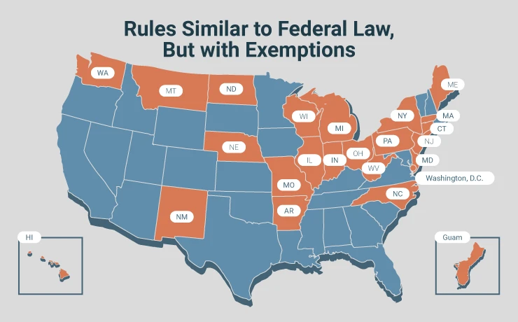 Rules Similar to Federal Law, But with Exemptions