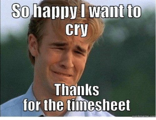 Thanks for the timesheet
