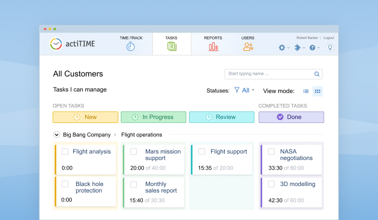 actiTIME Kanban System: Smart and Visual Work Management