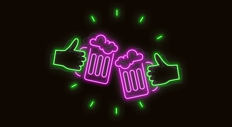 Stay the Fuck Home Bar, neon lights