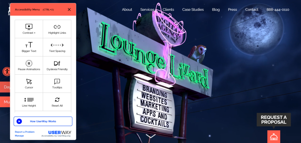 Lounge Lizard's developer portfolio