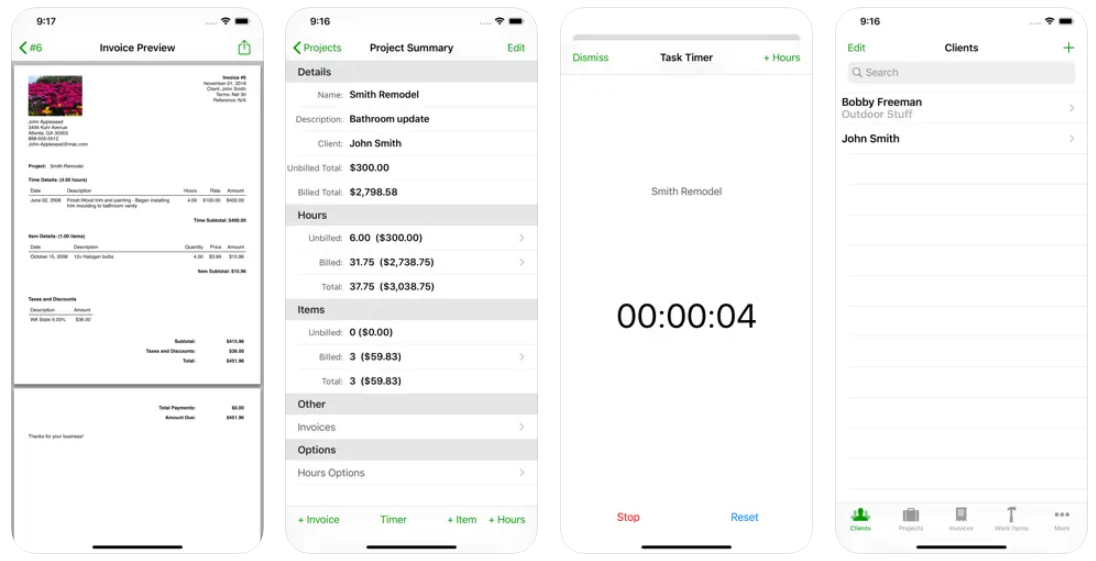 Timewerks - a free time keeping app for iPhone