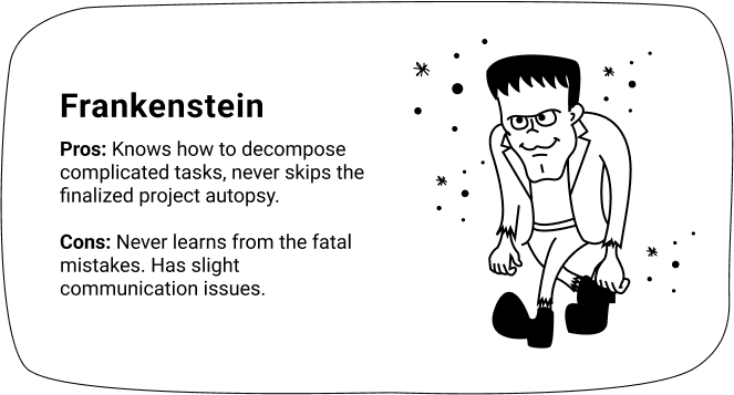 Frankenstein - effective project manager