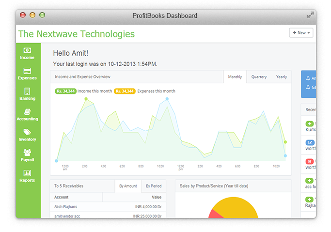 ProfitBooks, bookkeeping programs for small businesses