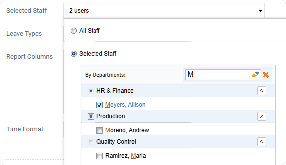 searching users by name in the user selector